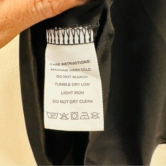 Verdusa Women's Casual Sleeveless Collar Button Down Black Shirt Blouse Sz Large - Picture 9 of 9